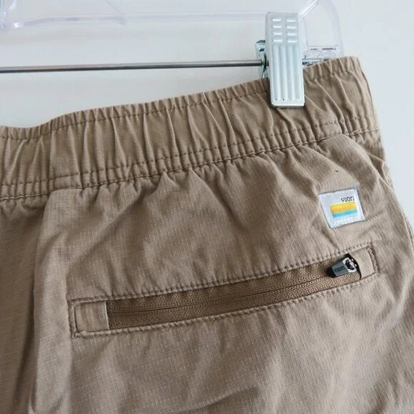 VUORI Ripstop DuraTerra™ Shorts in Khaki Tan Travel Outdoor Sport - Size M - Picture 10 of 13